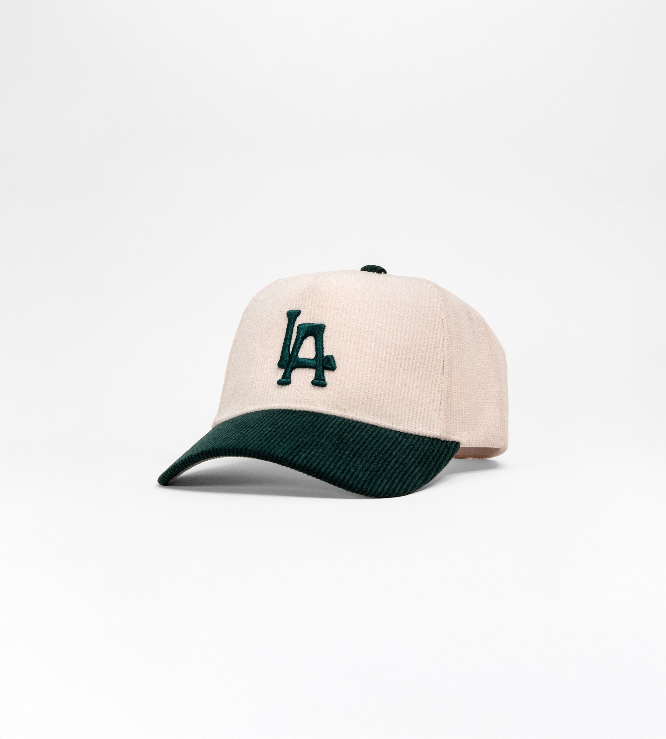 Green 2 Tone Corduroy LA Hat