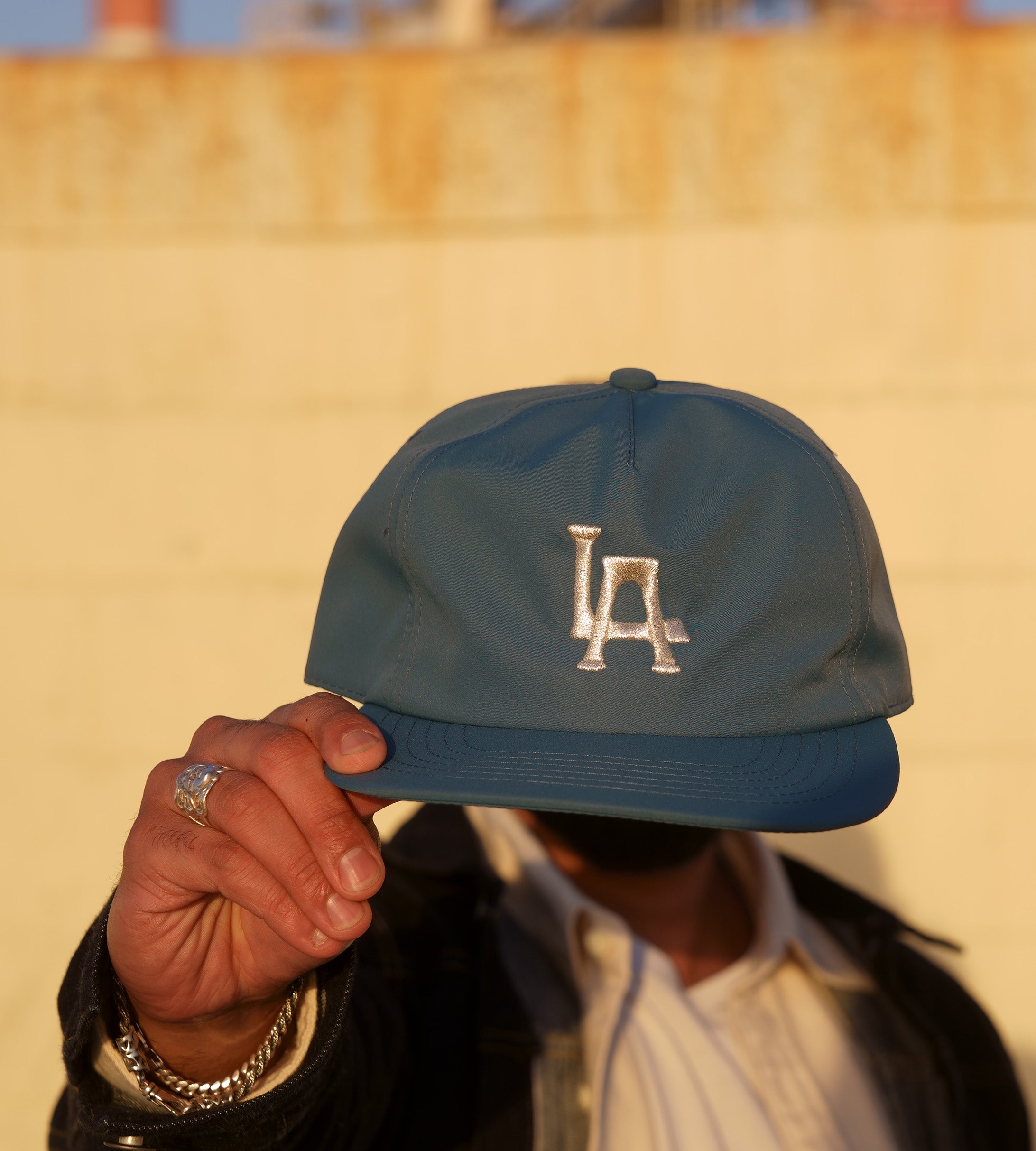 Blue LA 5 Panel Surf Hat